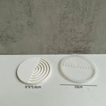 plateau decoratif silicone motif floral moderne coaster exposant bijoux transparent blanc