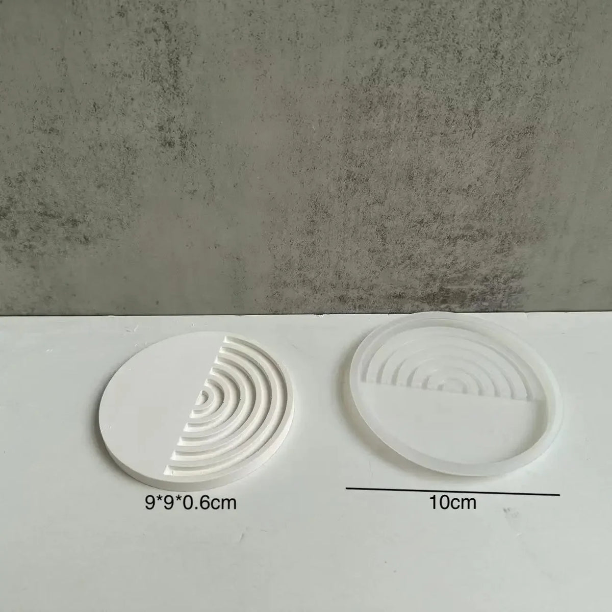 plateau decoratif silicone motif floral moderne coaster exposant bijoux transparent blanc