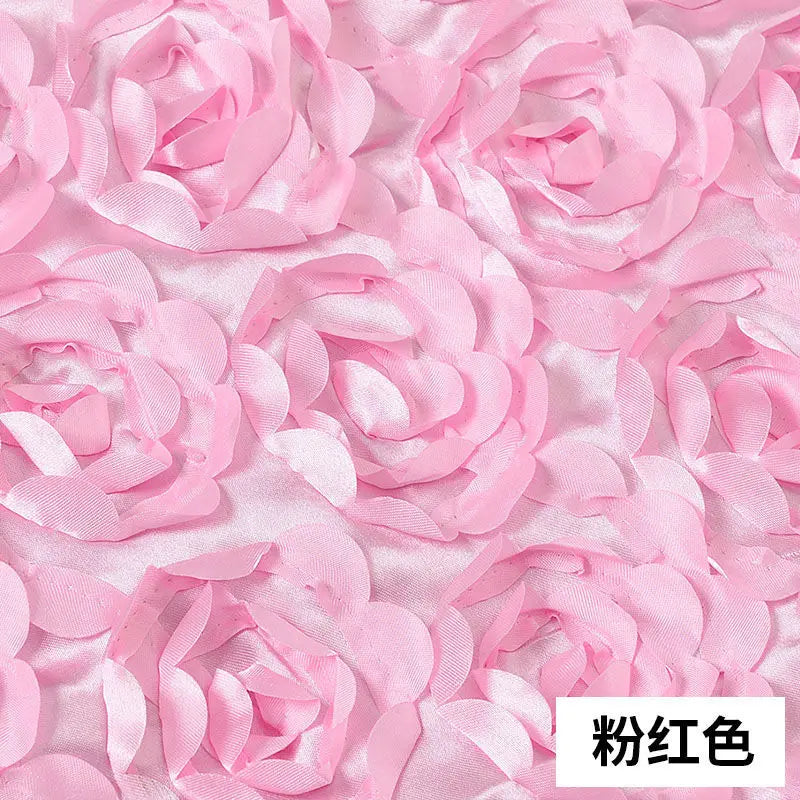 tapis mariage satin roses relief texturé violet rouge vert élégant antidérapant 50cm 130cm