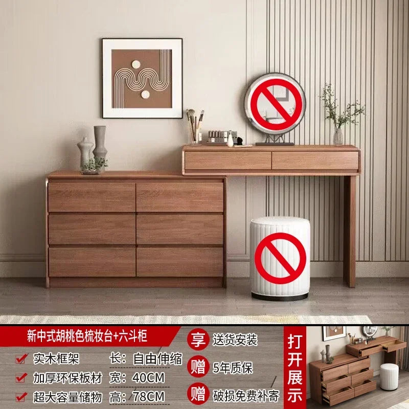 maquillage moderne tabouret plateau amovible tiroirs blanc bois naturel