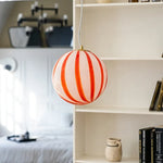 Suspension lumineuse moderne pince suspension câble blanc rouge vert rayures horizontales