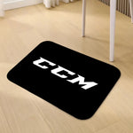 tapis moderne rayures horizontales rouge noir blanc anti dérapant maison salon entrée