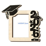 cadres photo bois naturel gravés décoration graduation photos imprimées variés durable