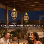 remplacement sommet lanterne solaire panneau solaire texturé moderne noir argentéextérieur led