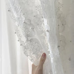 Détail de la texture légère du tulle romantique