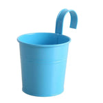 Pots fleurs suspendus modernes couleurs violet jaune rose bleu orange anneaux fixation