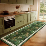 tapis cuisine long antidérapant motif floral vintage sol intérieur maison salle bain