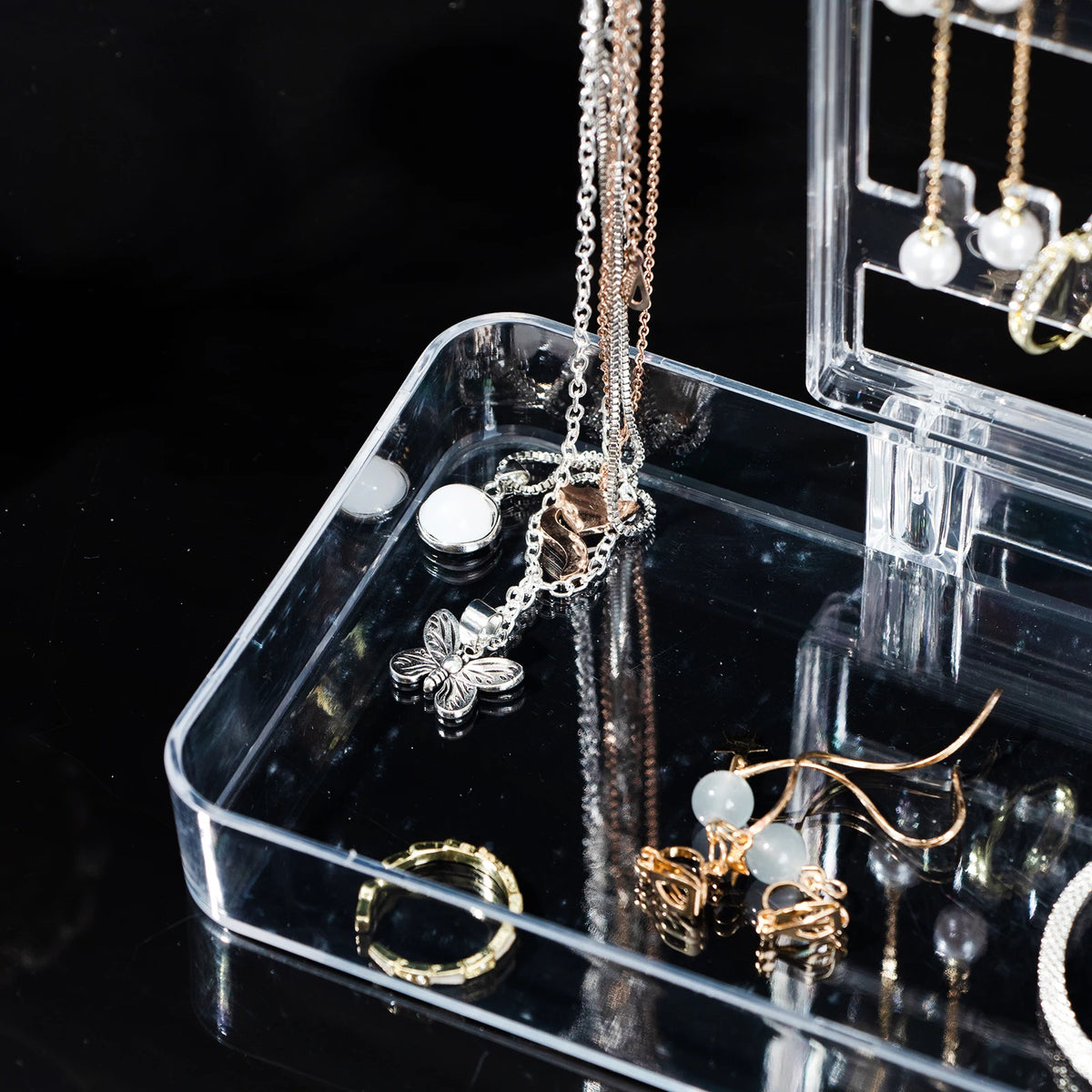 présentoir bijoux moderne transparent haute capacité rangement boucles oreilles bracelets colliers anneaux assemblage facile