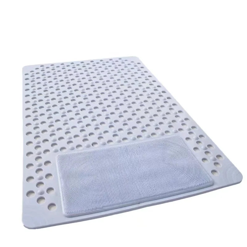 tapis bain antidérapant perforé moderne vert rose bleu clair blanc suction cup pvc respectueux