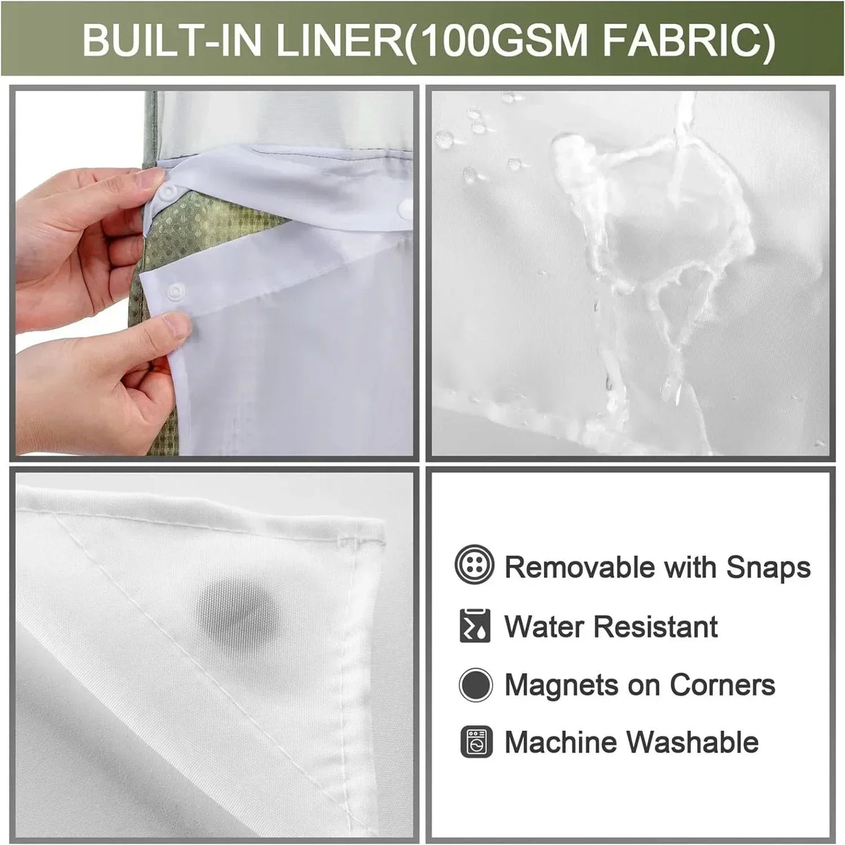 rideau douche moderne blanc translucide polyester 183x190cm anneau intégré