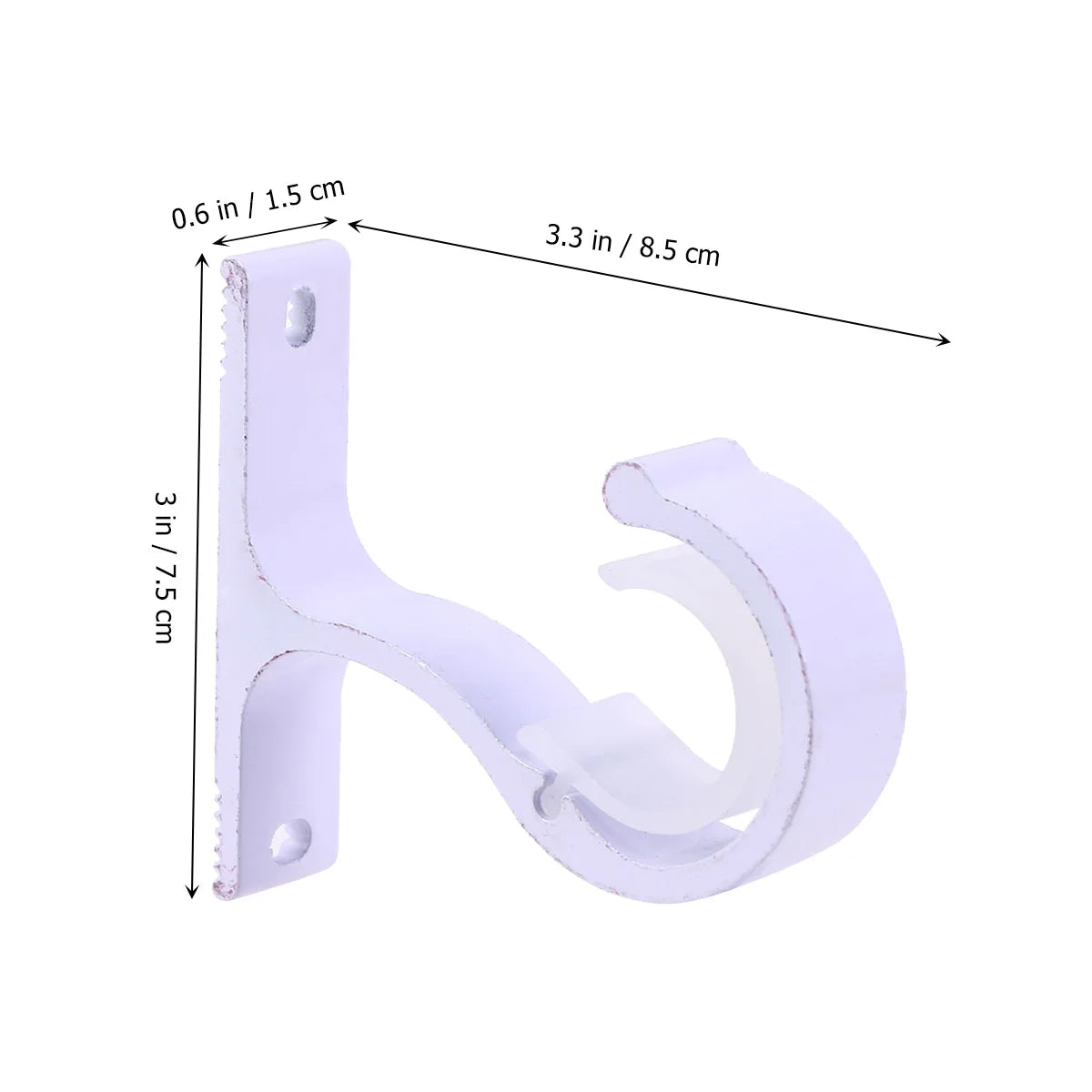 support rideau moderne clips blanc violet doré opacité