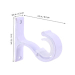 support rideau moderne clips blanc violet doré opacité