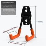 support mural moderne crochet noir orange outils jardin vélo fixations vis multiple'utilisation