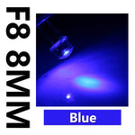 diode led 8mm chapeau paille rouge bleu jaune vert rose blanc chaud décoration