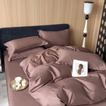 Literie kaki unie chambre moderne