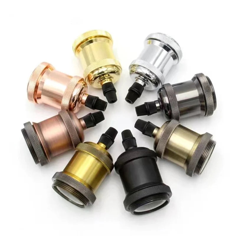 ampoule vis e27 or cuivre argent noir lisse brillant moderne industrielle fixée vis douille