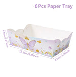 boîtes pop corn décoratives papillons rose violet doré fête anniversaire mariage baptême fille