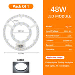 plaque led circulaire blanc moderne diodes aimant connecteurs haute luminosité 220v 72w 2835