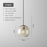 lampe suspendue moderne transparente brillante salon chambre dorée LED minimaliste câble noir