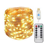 guirlande lumineuse led multicolore 20m 200leds 8modes télécommande étoiles moderne adhésif noël fêtes decoration