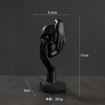 statuettes décoratives visage humain noir blanc doré modernes minimalistes abstraites contemporaines base carrée livres