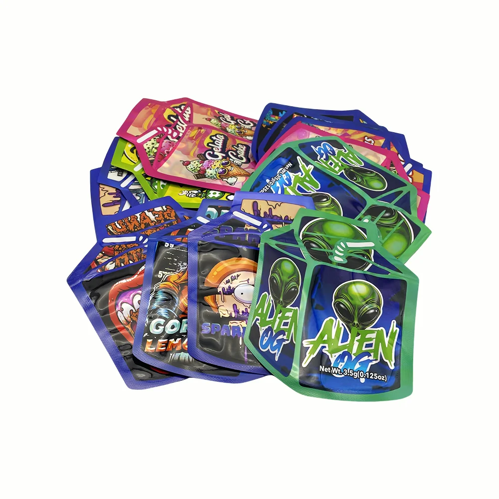 sacs rangement réutilisables multi usages hexagonaux graphiques colorés fermés étanche 50 pièces