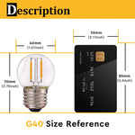 ampoule led filament doré transparente e27 1w 2700k dimmable ac 110v 220v moderne 249lm
