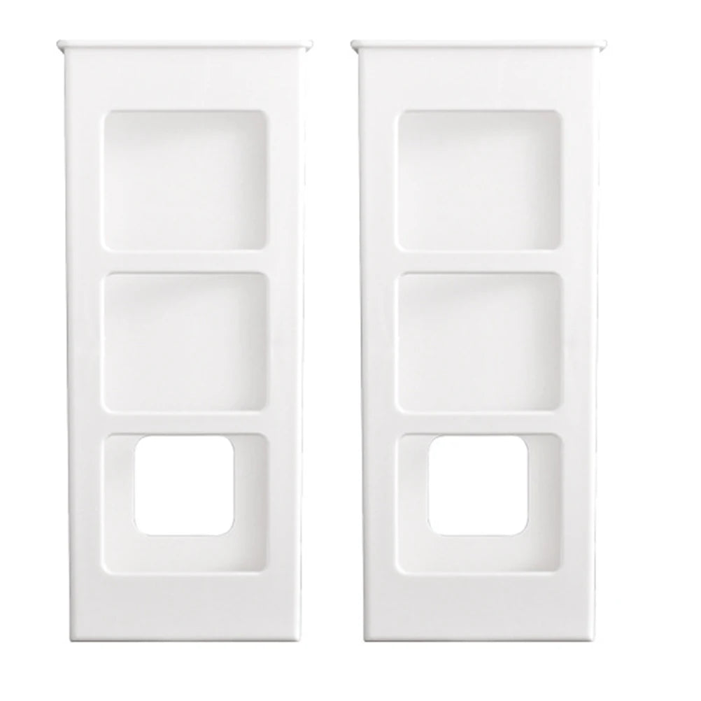 organisateur mural blanc transparent accessoires coiffure moderne salle bain adhésif multifonction