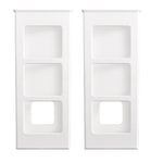 organisateur mural blanc transparent accessoires coiffure moderne salle bain adhésif multifonction