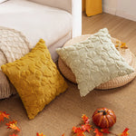 taies d'oreiller polyester feuilles d'érable orange beige halloween rustique sans rembourrage 45x45cm 50x50cm