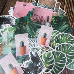 autocollants stickers végétaux fleurs feuilles oiseaux horloges mandalas papillons vintage romantique adhésifs