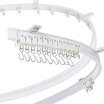 rideau polonais kit rail circulaire blanc moderne accessoires chariot roues crochets supports muraux