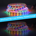 ruban led solaire multicolore moderne adhésif contrôleur télécommande batterie led individuellesextérieur jardin patio