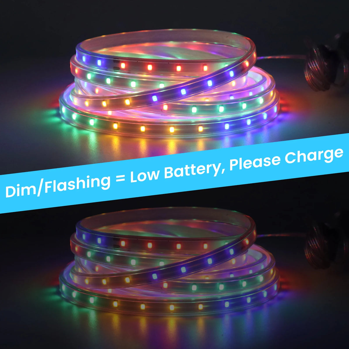 ruban led solaire multicolore moderne adhésif contrôleur télécommande batterie led individuellesextérieur jardin patio