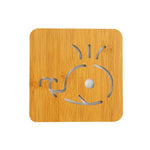 tapis table carré bois motif animaux anti dérapant moderne naturel décors cuisine