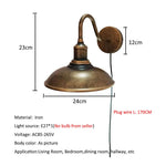 lampe murale industrielle vintage bronze noir argenté prise fixée mur adaptable cuisine salle manger