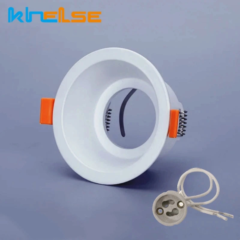 Downlight spot led blanc moderne base aluminium facile clips métalliques opaques 86mm 40mm