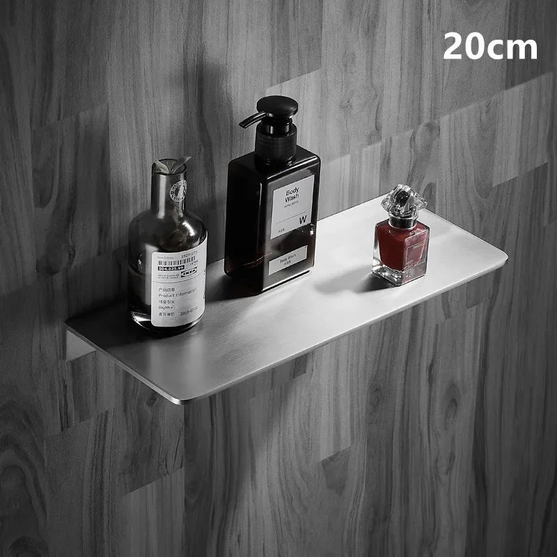 étagère murale acier inoxydable gris moderne étagère angle brillante cosmétiques