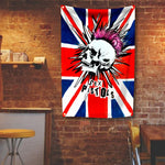 tapisserie pop art rock polyester noir blanc rouge bleu gris graphique