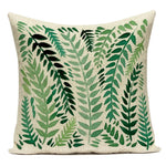 coussins carrés modernes motifs géométriques feuilles vertes tropicales couverture polyester coton
