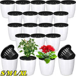pots fleurs plastique blanc noir modernes auto arrosants hydroponiques succulentes decoration maison