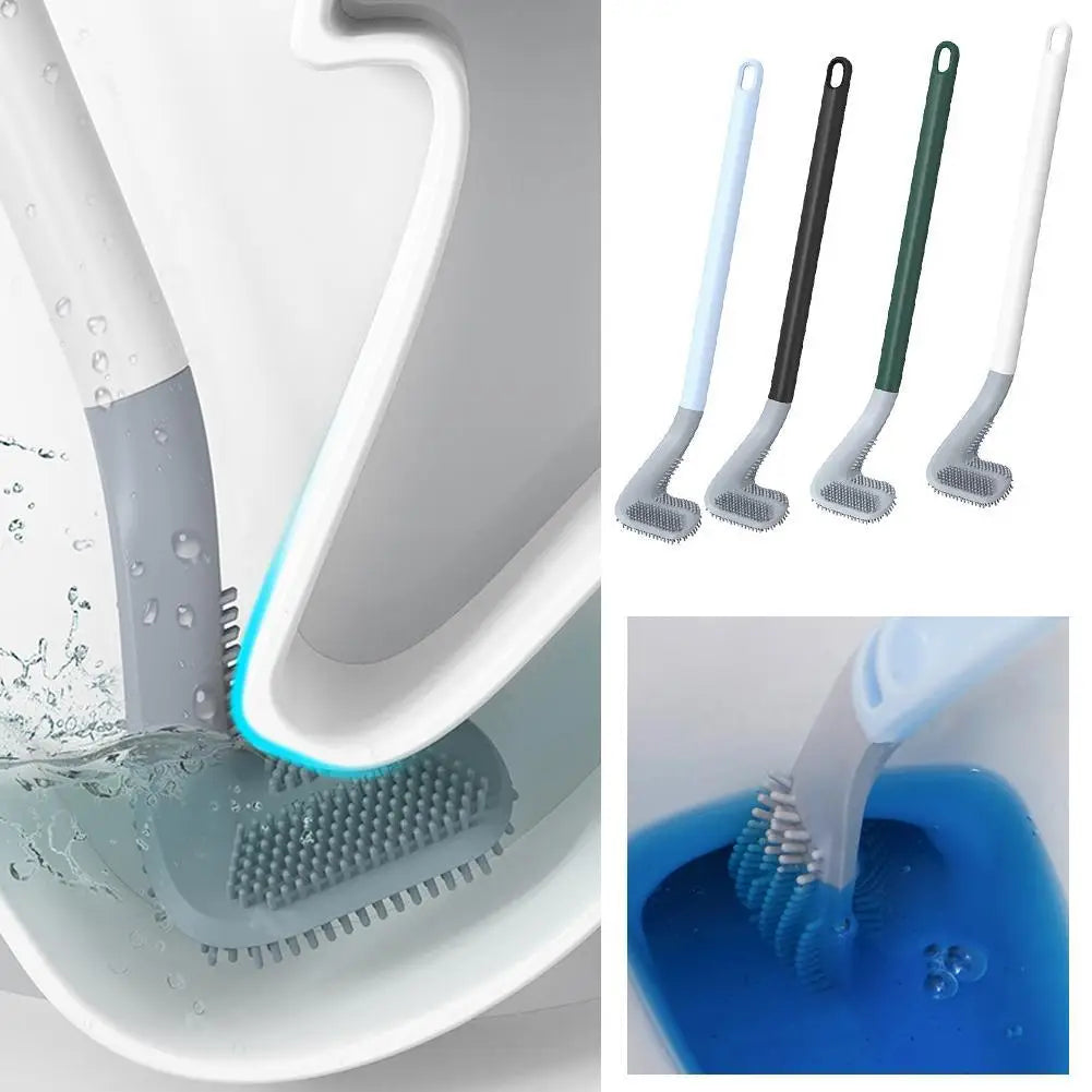 brosse toilette moderne blanche grise adhésive respectueuse environnement bristles gris surface lisse hygiénique salle