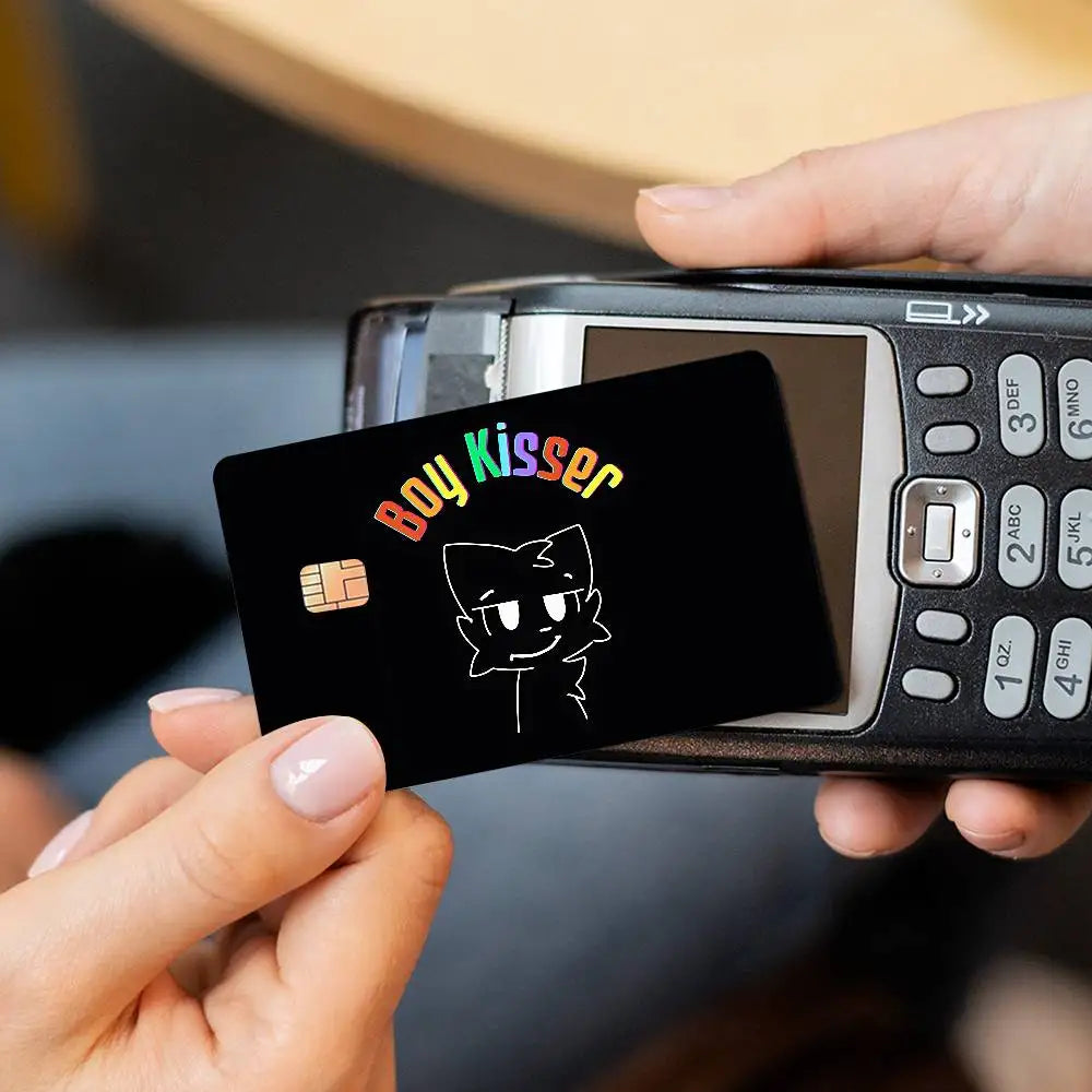 autocollants carte credit dessin animé chats moderne graphique