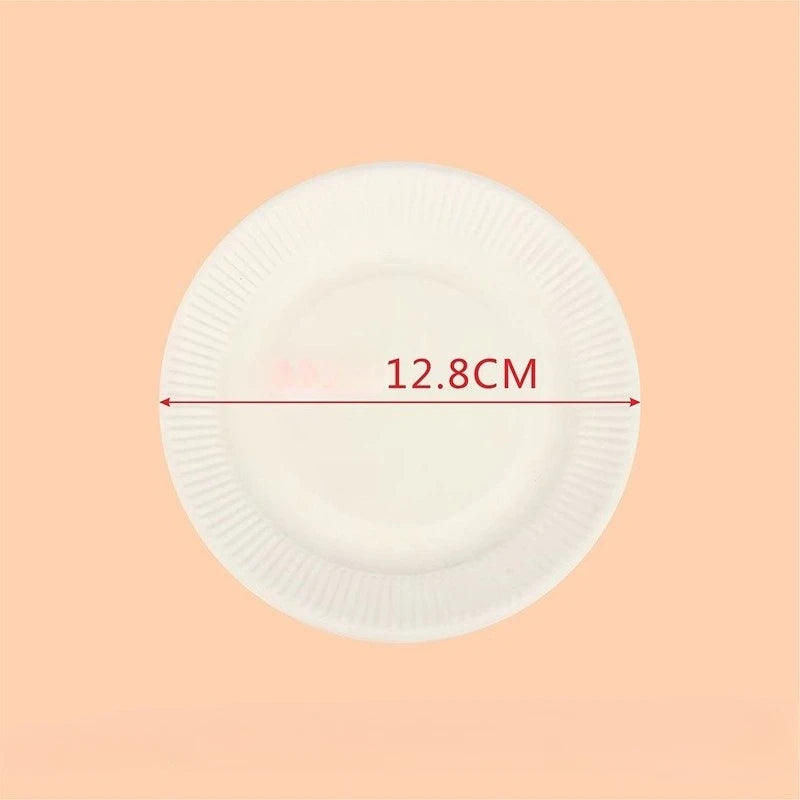 assiettes carton jetables blancs rayures verticales simples mariage anniversaire noël occasions fêtes 50 pièces