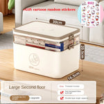 boîte médicaments transparente moderne réutilisable portable blanc beige