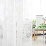 rideau tulle dentelle blanche romantique vintage shabby chic fenêtre chambre salon
