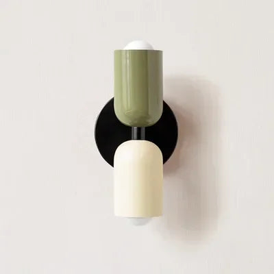 lampe murale moderne minimaliste noir vert olive rouille rose chambre cuisine salle manger