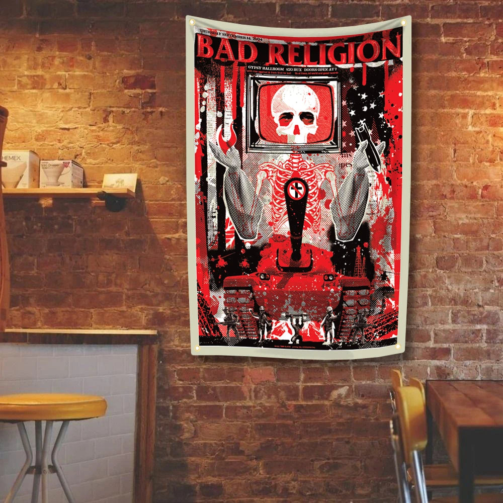 tapisserie murale décorative rouge noir blanc pop art tissu artistique salon maison