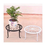 support plante métal moderne ornements floraux élégant noir blanc robusteintérieurextérieur