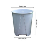Pots fleurs modernes plastique vert couvercle motif branches blanc minimalistes